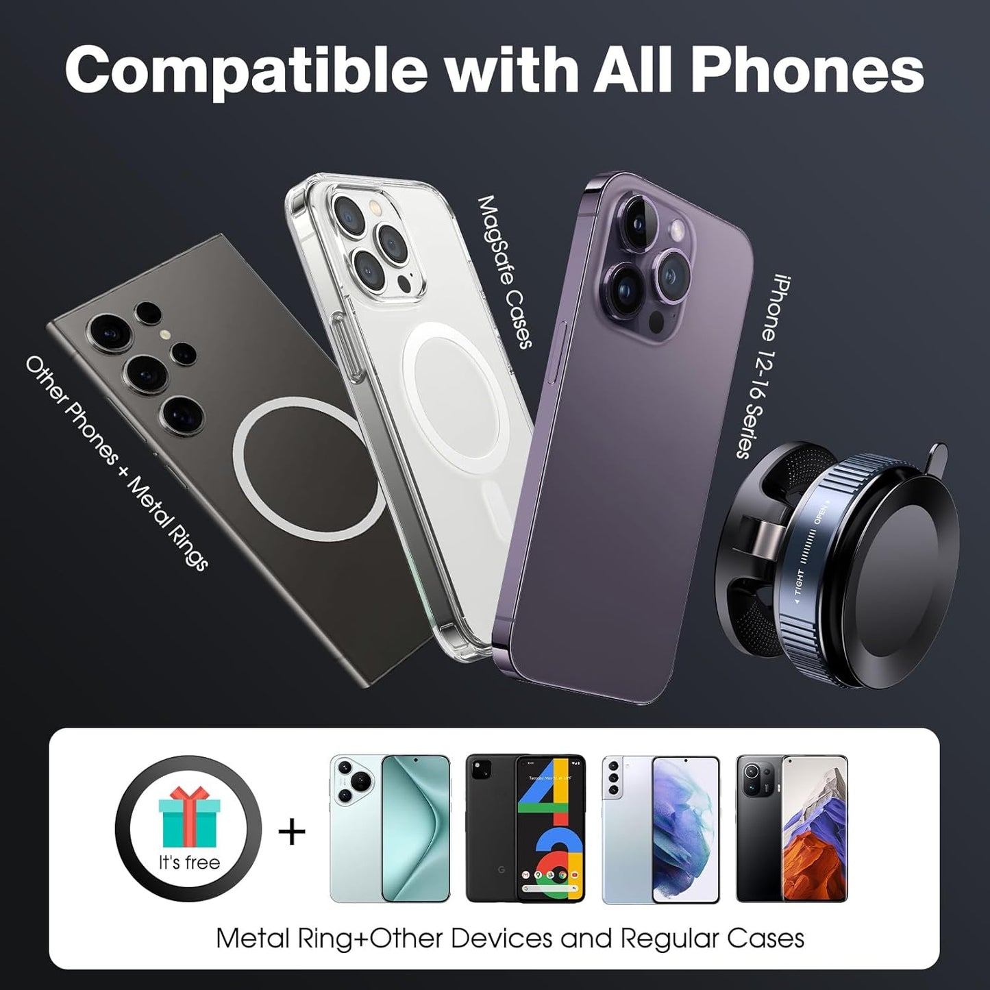 Suction Magnetic Phone Holder