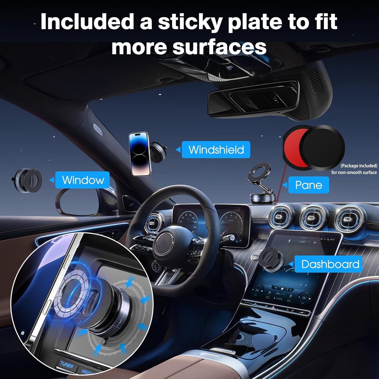 Suction Magnetic Phone Holder