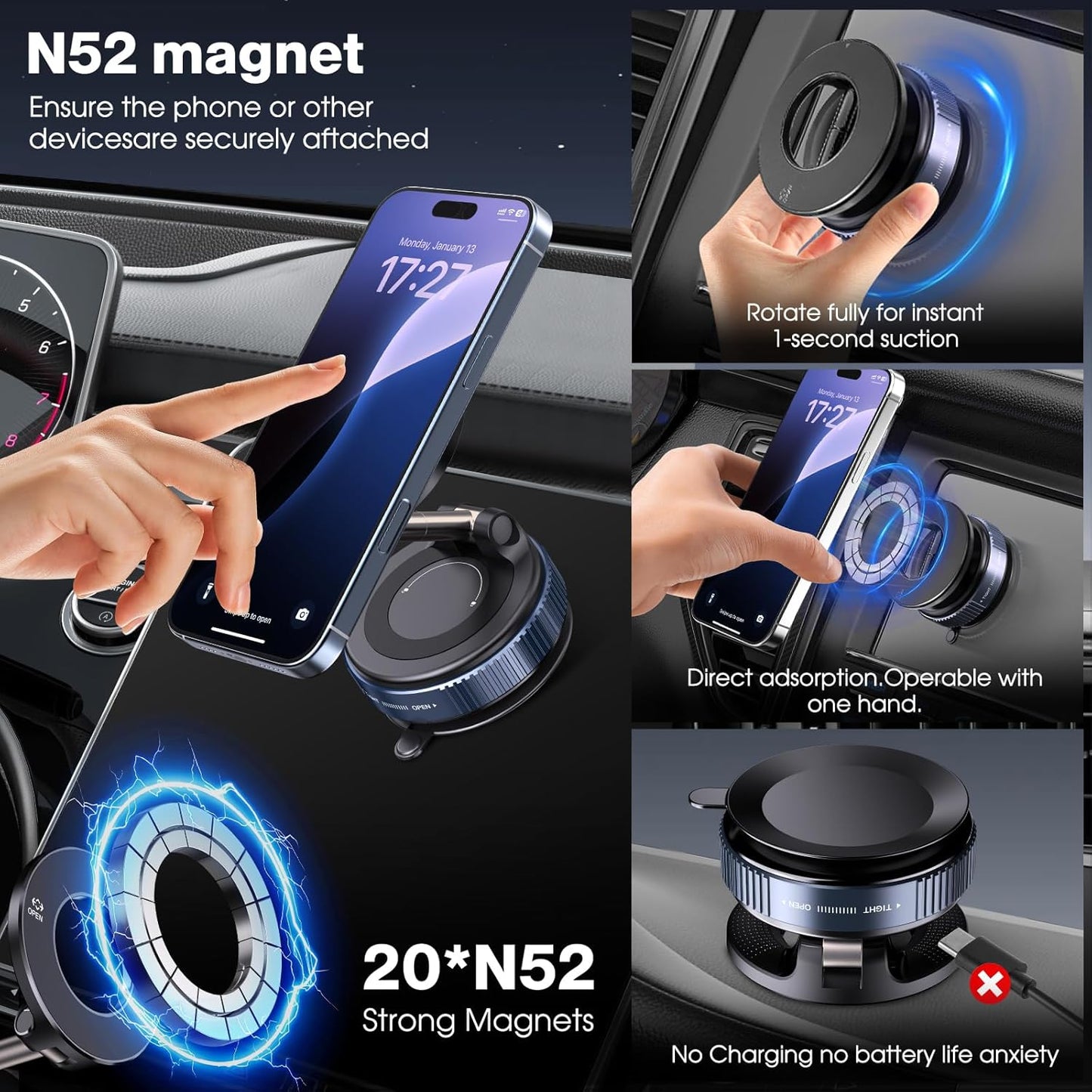 Suction Magnetic Phone Holder