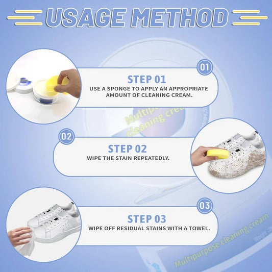 Multipurpose Cleaning Cream White Shoe Cleaner Whitener All Purpose Surface Cleaner